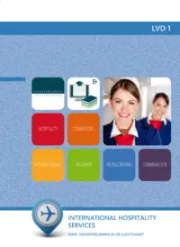 Omslag van het leerwerkboek voor 'Mbo: Dienstverlening in de luchtvaart' met de titel 'International Hospitality Services'