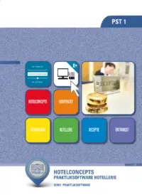 Omslag van de digitale licentie van het leerwerkboek voor 'Mbo: Dienstverlening in de luchtvaart' met de titel 'E-Licentie: Hotelconcepts praktijksoftware hotellerie'