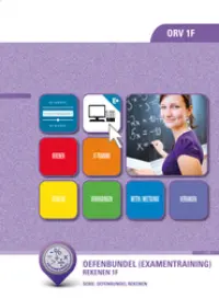Omslag van het leerwerkboek voor 'Generieke vakken' met de titel 'Oefenbundel Rekenvaardigheid 1F'