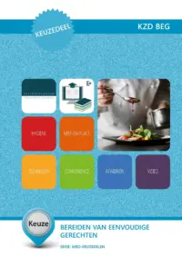 Omslag van het leerwerkboek voor 'Mbo: Keuzedelen' met de titel 'Keuzedeel - Bereiden van eenvoudige gerechten'