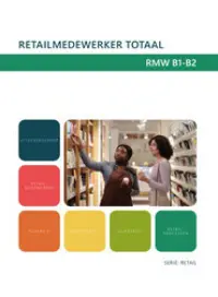 Omslag van het leerwerkboek voor 'Mbo: Retail' met de titel 'Retailmedewerker totaal'