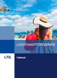 Omslag van de digitale licentie van het leerwerkboek voor 'Mbo: Dienstverlening in de luchtvaart' met de titel 'E-Licentie: Vakboek luchtvaarttopografie'