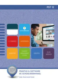 Omslag van het leerwerkboek voor 'Generieke vakken' met de titel 'Praktijksoftware: De Schoolwebwinkel'