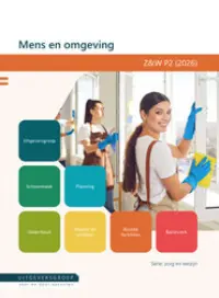 Omslag van het leerwerkboek voor 'Vmbo: Zorg & Welzijn' met de titel 'Mens en omgeving'