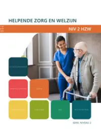 Omslag van het leerwerkboek voor 'Mbo: Niveau 2 breed' met de titel 'Helpende zorg en welzijn'