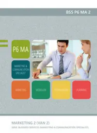 Omslag van het leerwerkboek voor 'Mbo: Business services' met de titel 'Marketing & Communication Specialist: Marketing 2'