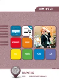 Omslag van het leerwerkboek voor 'Mbo: Ondernemer horeca bakkerij' met de titel 'Marketing'