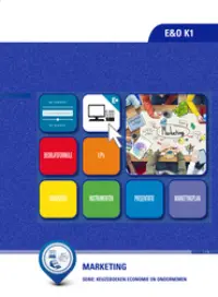 Omslag van het leerwerkboek voor 'Vmbo: Economie & ondernemen' met de titel 'Marketing'