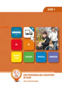 Omslag van het leerwerkboek voor 'Mbo: Dienstverlening (niveau 2)' met de titel 'Uw persoonlijke assistent in huis!'