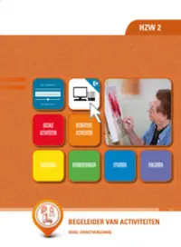 Omslag van het leerwerkboek voor 'Mbo: Dienstverlening (niveau 2)' met de titel 'Begeleider van activiteiten'