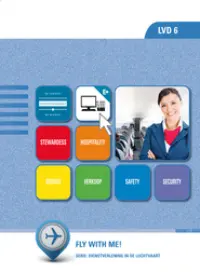 Omslag van de digitale licentie van het leerwerkboek 'Mbo: Dienstverlening in de luchtvaart' met de titel 'E-Licentie: Fly with me!'