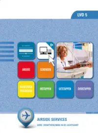 Omslag van het leerwerkboek voor 'Mbo: Dienstverlening in de luchtvaart' met de titel 'Airside services'