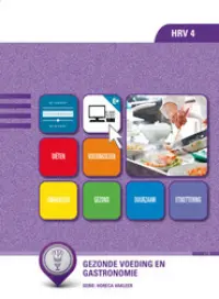 Omslag van het leerwerkboek voor 'Mbo: Keuken' met de titel 'Gezonde voeding en gastronomie'