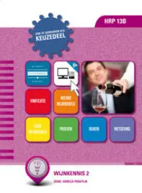 Omslag van de digitale licentie van het leerwerkboek 'Mbo: Ondernemer horeca bakkerij' met de titel 'E-Licentie: Wijnkennis 2'