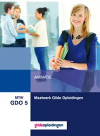 Omslag van het leerwerkboek voor 'Maatwerk' met de titel 'Maatwerk Gilde Opleidingen: Animatie'
