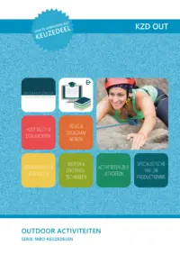 Omslag van het leerwerkboek voor 'Mbo: Keuzedelen' met de titel 'Keuzedeel - Outdoor activiteiten'