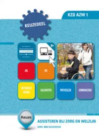 Omslag van de digitale licentie van het leerwerkboek 'Mbo: Keuzedelen' met de titel 'E-licentie: Keuzedeel - Assisteren bij zorg & welzijn'