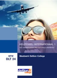Omslag van het leerwerkboek voor 'Maatwerk' met de titel 'Maatwerk Deltion College: Keuzedeel Internationaal 1: het overbruggen van culturele diversiteit'