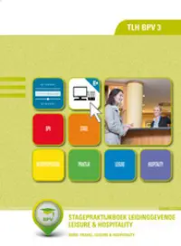 Omslag van het boek met de titel 'Stagepraktijkboek: Leidinggevende leisure & hospitality (cohort 2016)'