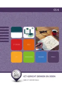 Omslag van het leerwerkboek voor 'Generieke vakken' met de titel '21st Century Skills 6: ICT-gericht denken en doen'