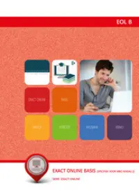 Omslag van het leerwerkboek voor 'Mbo: Economie' met de titel 'Studiewerkboek Exact Online Basis (specifiek voor niveau 2)'