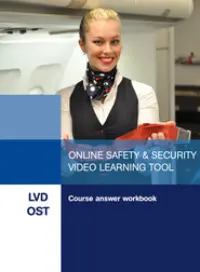 Omslag van het leerwerkboek voor 'Mbo: Dienstverlening in de luchtvaart' met de titel 'Online Safety & Security Video Learning Tool'