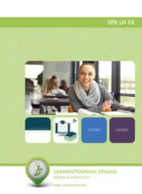 Omslag van het leerwerkboek voor 'Mbo: Travel, Leisure & Hospitality' met de titel 'Examentraining Spaans Manager Leisure & Hospitality'