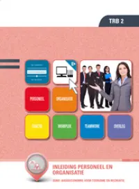 Omslag van het leerwerkboek voor 'Mbo: Travel, Leisure & Hospitality' met de titel 'Ondernemend gedrag / Inleiding Personeel & Organisatie'