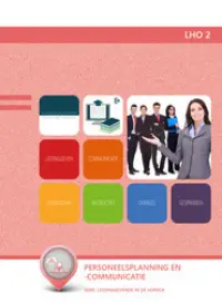 Omslag van het leerwerkboek voor 'Mbo: Bediening' met de titel 'Personeelsplanning en -communicatie'