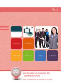 Omslag van het leerwerkboek voor 'Mbo: Travel, Leisure & Hospitality' met de titel 'Leidinggeven en -communicatie'