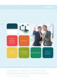 Omslag van het leerwerkboek voor 'Mbo: Dienstverlening in de luchtvaart' met de titel 'Kerntaak 1: Verleent service aan internationale passagiers/gasten'