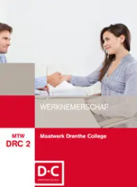 Omslag van het leerwerkboek voor 'Maatwerk' met de titel 'Maatwerk Drenthe College, Werknemerschap'