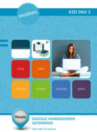 Omslag van de digitale licentie van het leerwerkboek 'Mbo: Keuzedelen' met de titel 'E-Licentie: Keuzedeel - Digitale vaardigheden gevorderd'