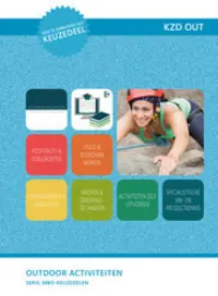 Omslag van het leerwerkboek voor 'Mbo: Keuzedelen' met de titel 'Keuzedeel - Outdoor activiteiten'