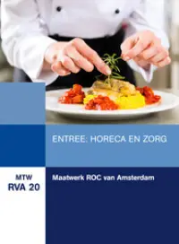 Omslag van het leerwerkboek voor 'Maatwerk' met de titel 'Entree: horeca en zorg'