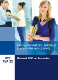 Omslag van het leerwerkboek voor 'Maatwerk' met de titel 'Basisvaardigheden, Toerisme (onderwerp reisleiding)'