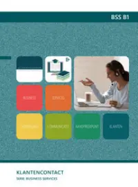 Omslag van het leerwerkboek voor 'Mbo: Business services' met de titel 'Business Services: Klantencontact'