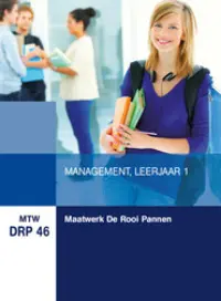 Omslag van het leerwerkboek voor 'Maatwerk' met de titel 'Maatwerk De Rooi Pannen: Management, leerjaar 1'