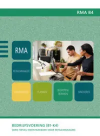 Omslag van het leerwerkboek voor 'Mbo: Retail' met de titel 'Bedrijfsvoering in de retail'
