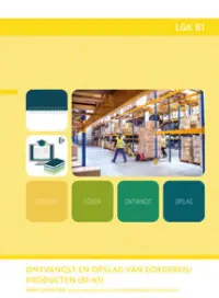 Omslag van het leerwerkboek voor 'Mbo: Logistiek' met de titel 'Ontvangst en opslag van goederen/producten'