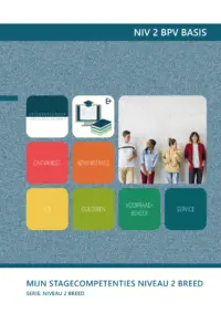 Omslag van het leerwerkboek voor 'Mbo: Niveau 2 breed' met de titel 'Mijn stagecompetenties niveau 2 breed'