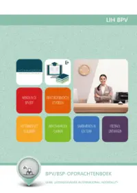 Omslag van het leerwerkboek voor 'Mbo: Travel, Leisure & Hospitality' met de titel 'Leidinggevende International Hospitality: Werken in de BPV/BSP'