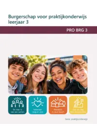 Omslag van het leerwerkboek voor 'Praktijkonderwijs' met de titel 'Burgerschap voor Praktijkonderwijs, deel 1'