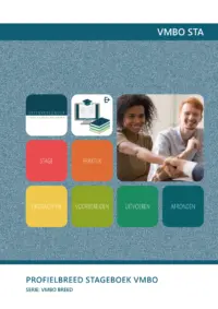 Omslag van het leerwerkboek voor 'Generieke vakken' met de titel 'Profielbreed stageboek vmbo'