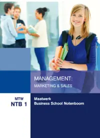 Omslag van het leerwerkboek voor 'Maatwerk' met de titel 'Maatwerk Notenboom Management: Marketing & Sales'