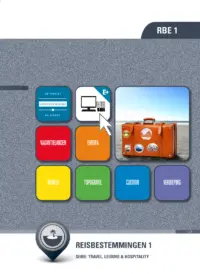 Omslag van het leerwerkboek voor 'Mbo: Dienstverlening in de luchtvaart' met de titel 'Reisbestemmingen 1'