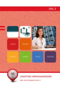 Omslag van het leerwerkboek met de titel 'Logistieke werkzaamheden'