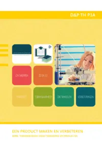 Omslag van het leerwerkboek voor 'Vmbo: Dienstverlening & producten' met de titel 'Theorie Een product maken en verbeteren (incl. handleiding SolidWorks)'