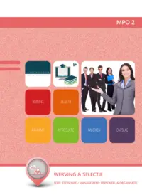 Omslag van het leerwerkboek met de titel 'Werving &amp; Selectie'