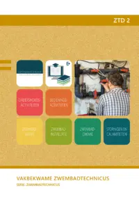 Omslag van het leerwerkboek voor 'Mbo: Sport en bewegen' met de titel 'Vakbekwame zwembadtechnicus'
